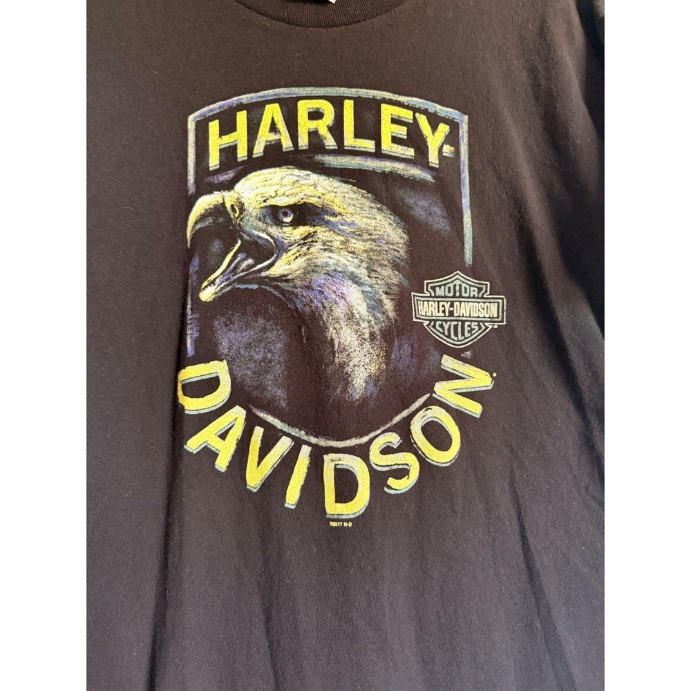 Harley Davidson Eagle Graphic T Shirt Mens Black Biker Motorcycle Bar Shield Tee